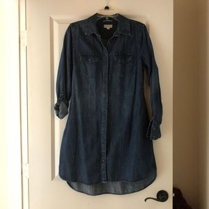 Merona dark wash chambray shirt dress